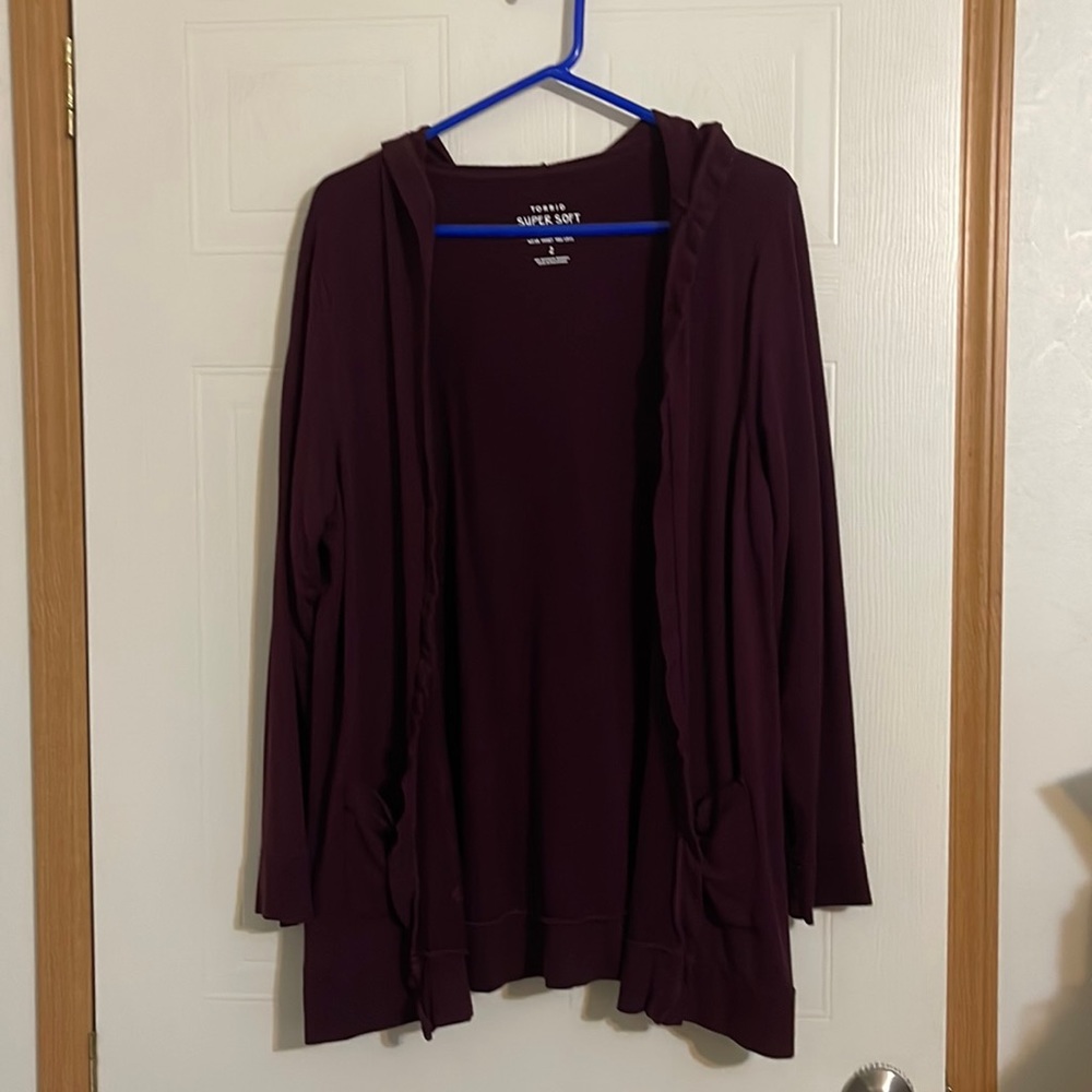 Cardigan hoodie